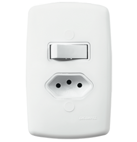 Conjunto Interruptor Paralelo + Tomada 20A 4x2 - Mônaco